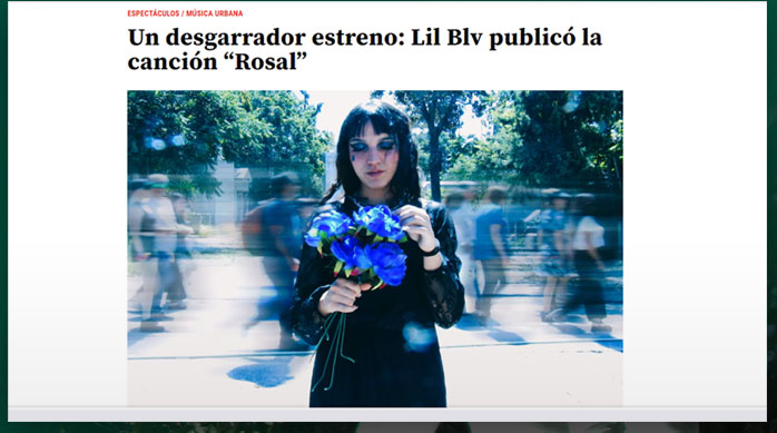 Un desgarrador estreno: Lil Blv publicó la canción “Rosal”